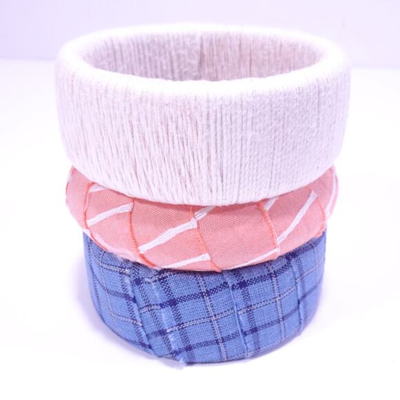 Lee Angel Women's Summer Vibes Mixed Media Wrapped Bangle Bracelet Set NWT 145 - Picture 3 of 10